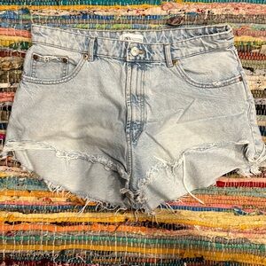Zara Distressed Jean Shorts